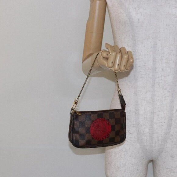 LOUIS VUITTON Damier Ebene T&B Mini Pochette Accessoires - Picture 1 of 16